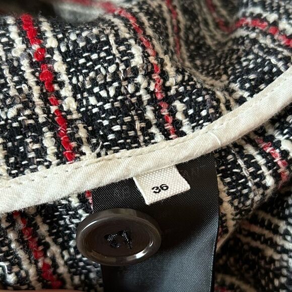 Isabel Marant Etoile Tweed Blazer in Black/Red/White, Size 36 (US S) - Picture 12 of 12